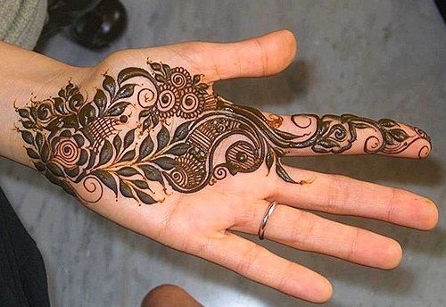 simple single line mehendi designs