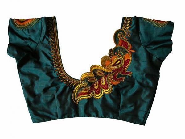 Simple Peacock blouse designs