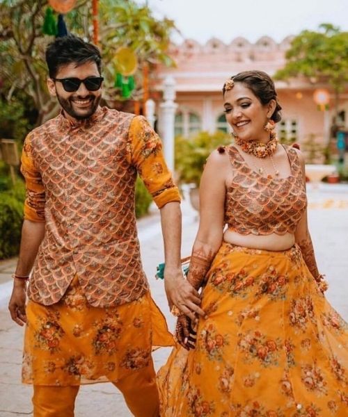 Couple matching lehenga