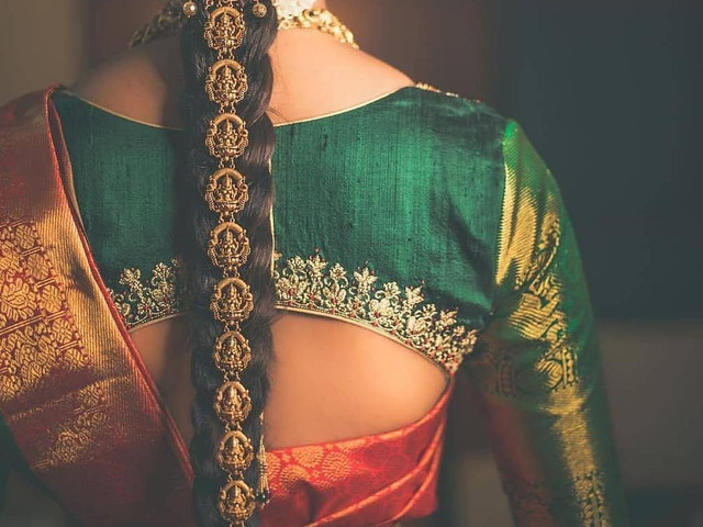 Blouse back neck designs for pattu sarees
