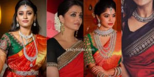 Read more about the article Red Saree with Contrast Blouse Combinations