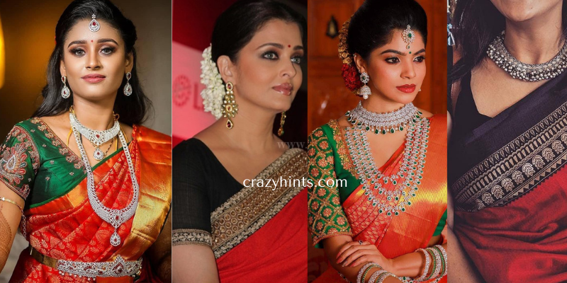 You are currently viewing Red Saree with Contrast Blouse Combinations