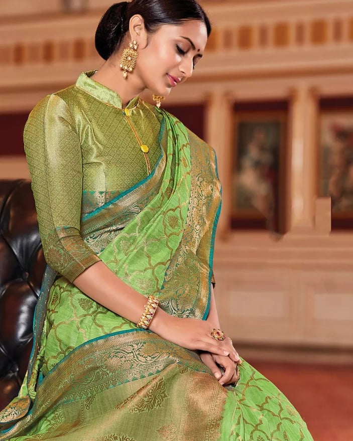 Three quarter sleeve saree sales jacket designs