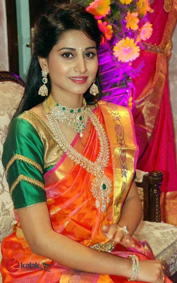 Orange Saree Bridal Look